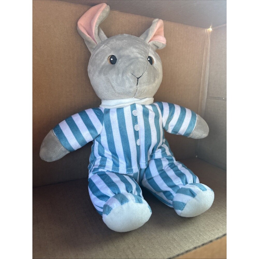 Kohls Cares Goodnight Moon Plush Bunny Rabbit Striped Pajamas 15" (read)